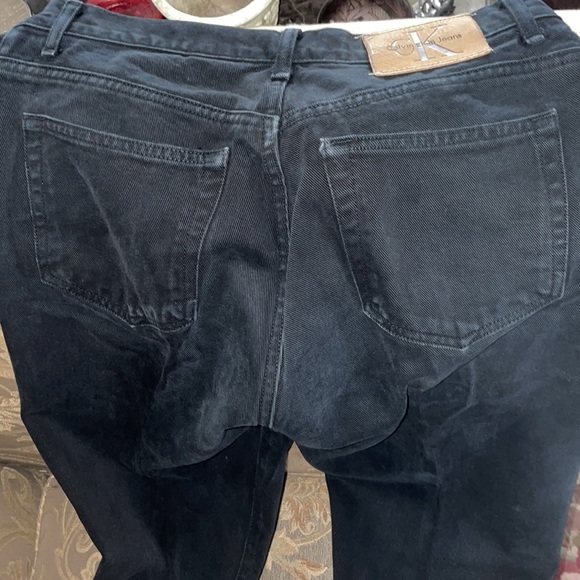 Women’s Calvin Klein Regular Fit Straight Leg 100% Cotton Black Jeans Size 9 - Picture 10 of 10